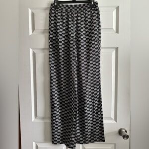 Michael Kors Black and White Logo Pants